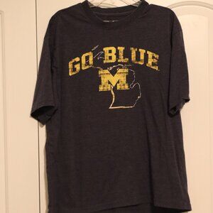 Campus Heritage Collection Authentic Team Apparel Go Blue Michigan Tee XL